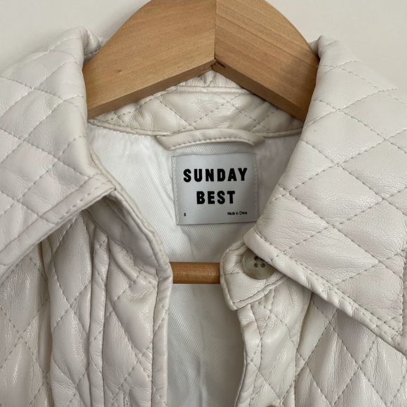 Aritzia | Sunday Best Flynn Shirt Jacket in Bone - Picture 4 of 5